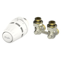Комплект для радиатора угловой Regus (M30x1.5) + RLV-KB 1/2"Х3/4", Danfoss