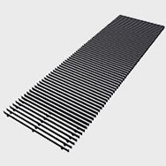 Поперечная декоративная решетка Ascotherm eco, черная